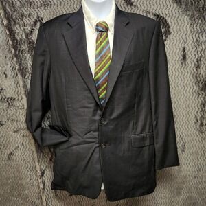Loro Piana Blazer Mens 42 Long Hickey Freeman Jacket Windowpane Plaid Tasmanian‎